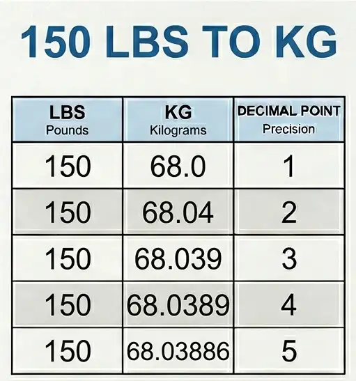 150 lbs to kg