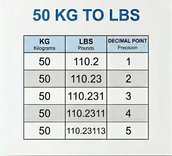 50 kg to lbs